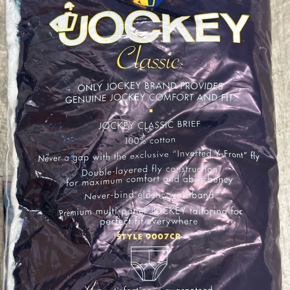 Men’s 3 Pkg Vintage Jockey 38 Brief White 1996 Y Front Fly Style 9007CR Cotton - Picture 4 of 6